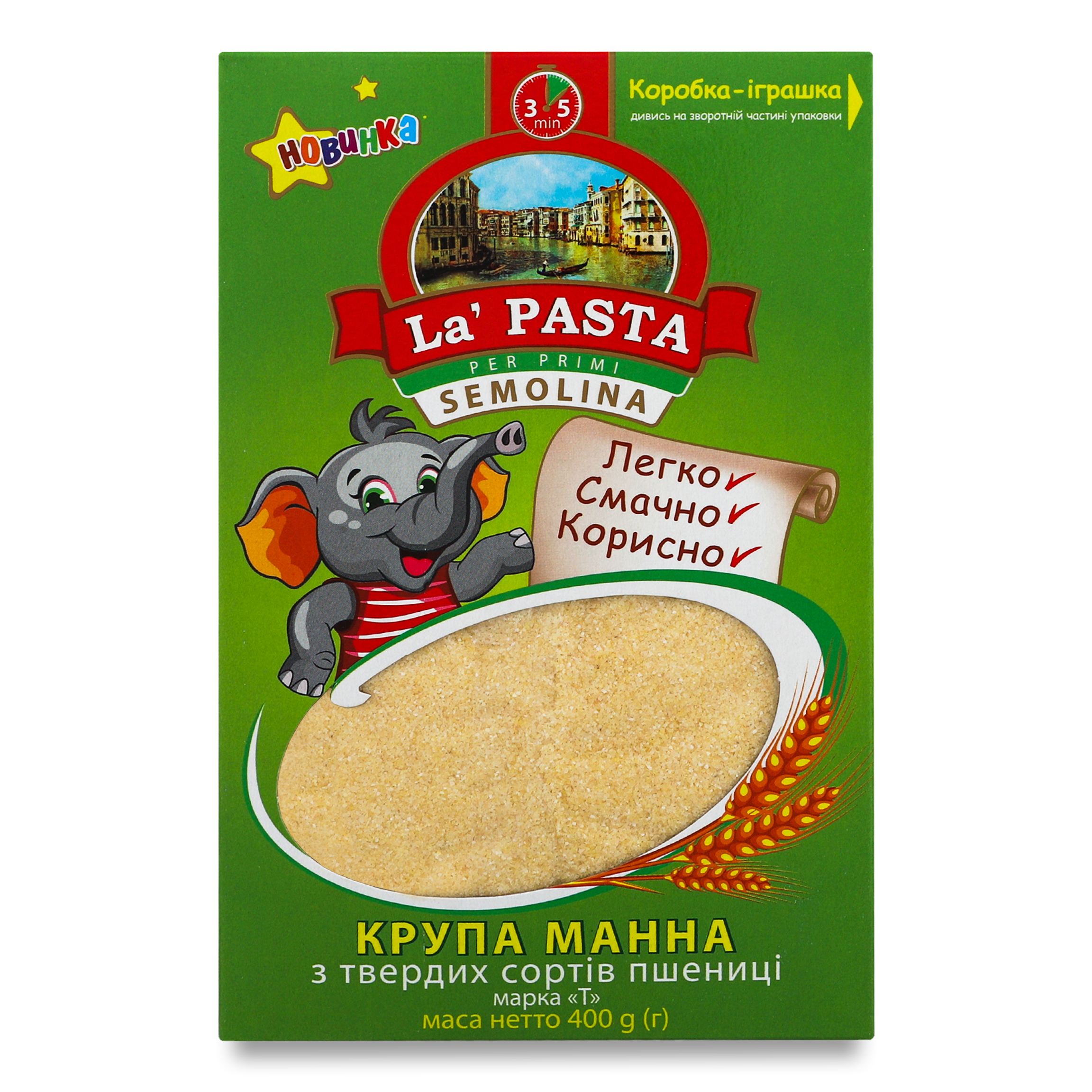 Крупа манна La Pasta твердих сортів 400г