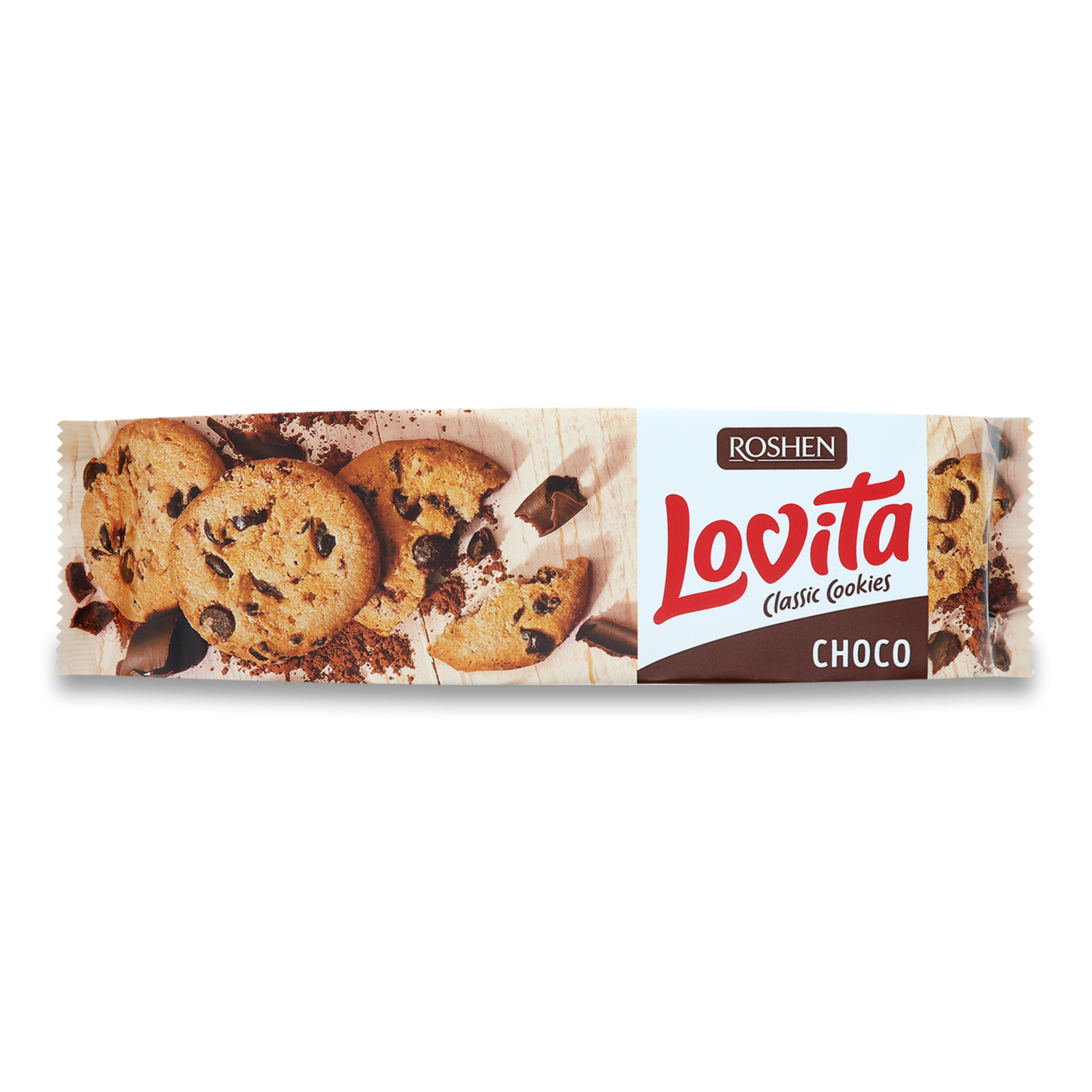 Печиво Roshen Lovita зі шматочками шоколадної глазурі 150г