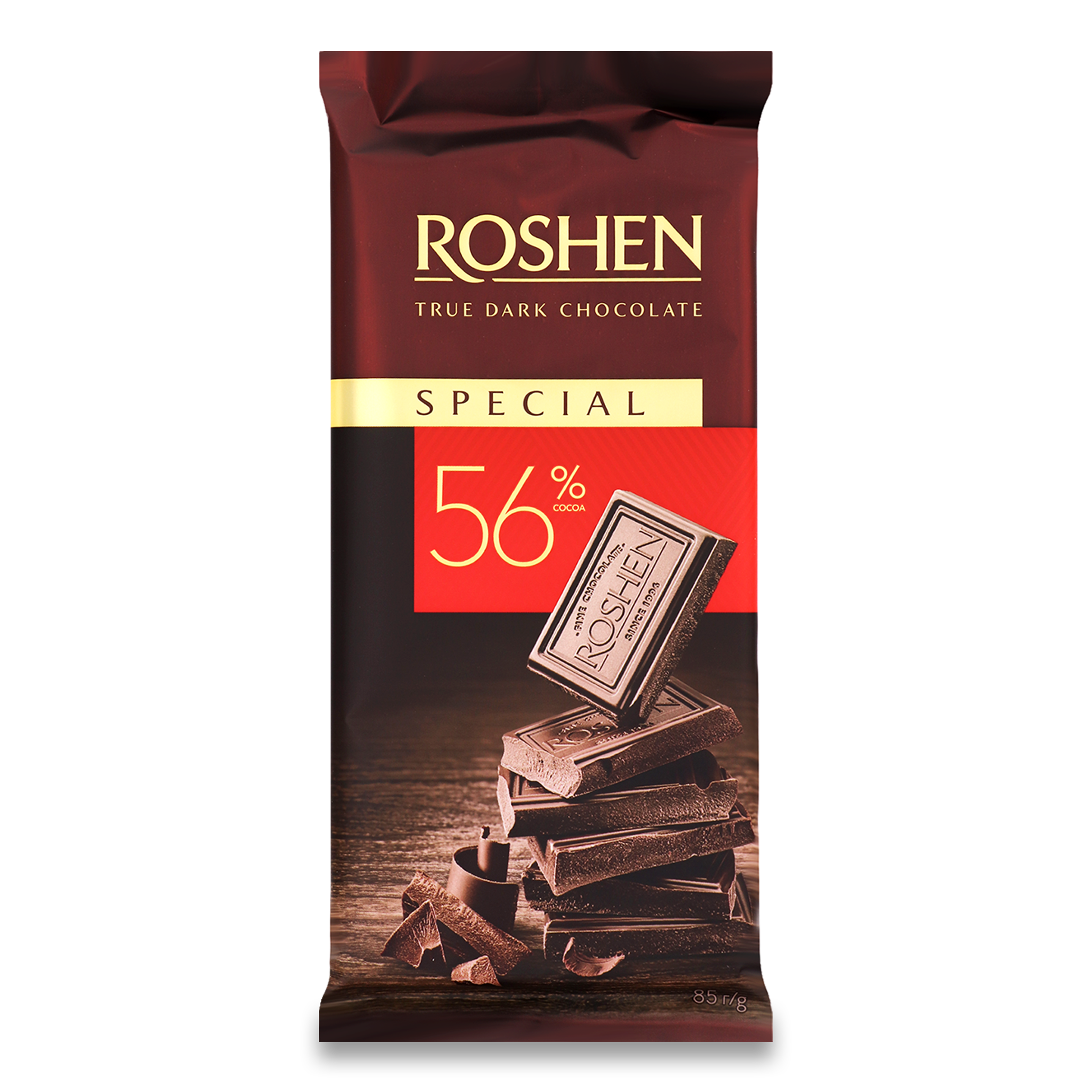 Шоколад Roshen чорний Special 56% 85г