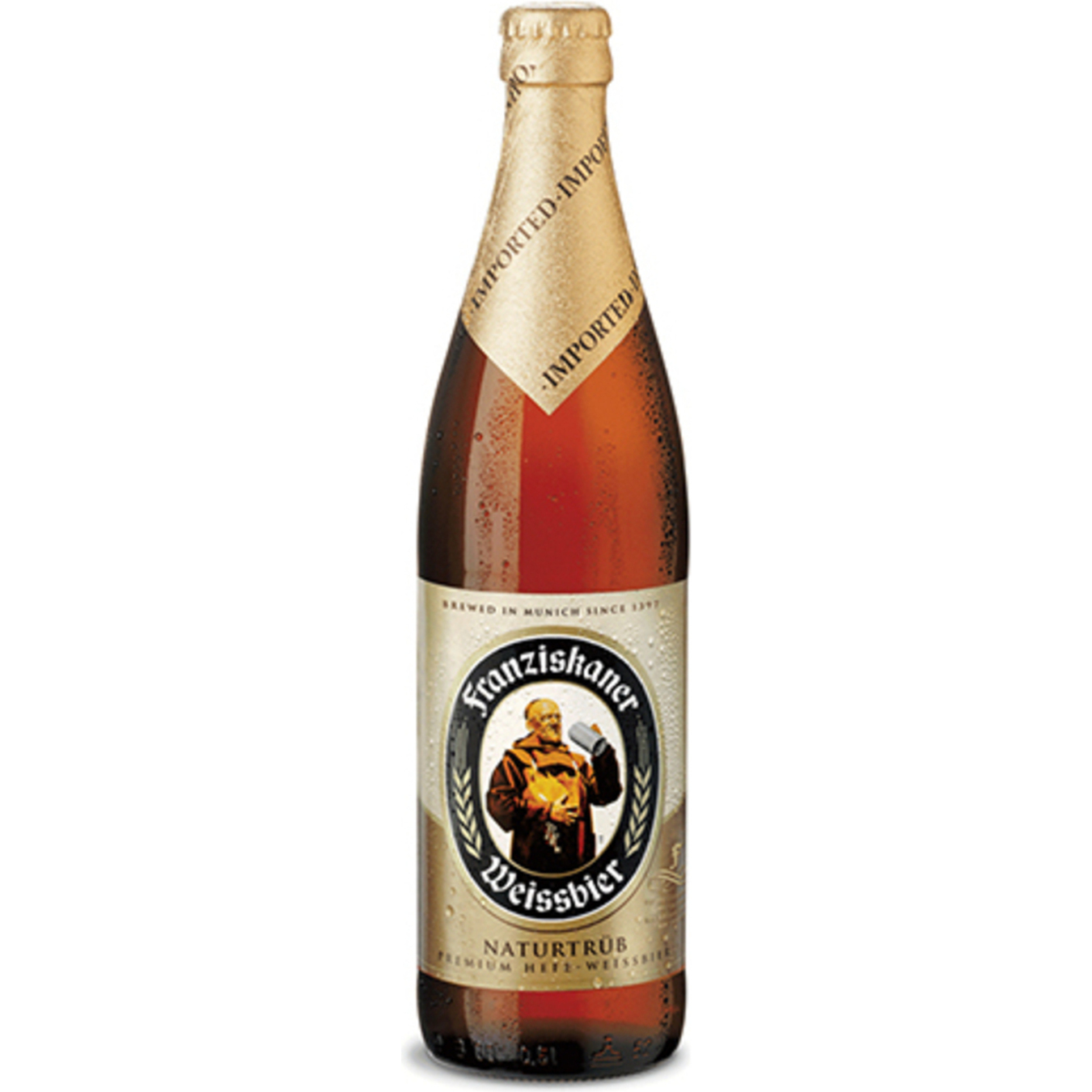 Пиво Franziskaner Hefe Weissbier світле нефільтроване 5,1% 0,5л