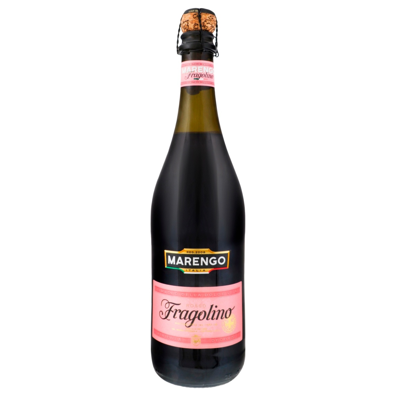 Напій винний ігристий Marengo Fragolino солодке 7.5% 0,75л