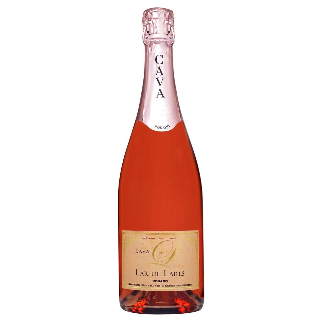Вино ігристе Lar de Lares Cava брют рожеве 11% 0,75л