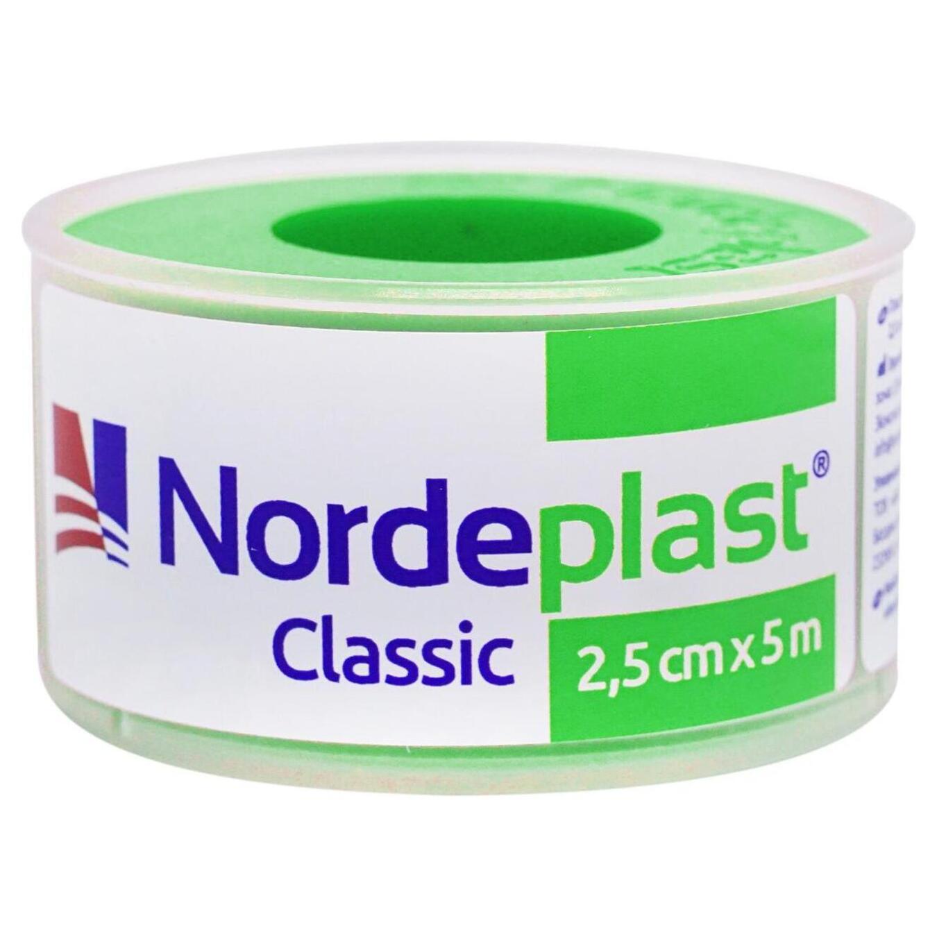 Пластир медичний Nordeplast текстильний 2,5см*5м пластик