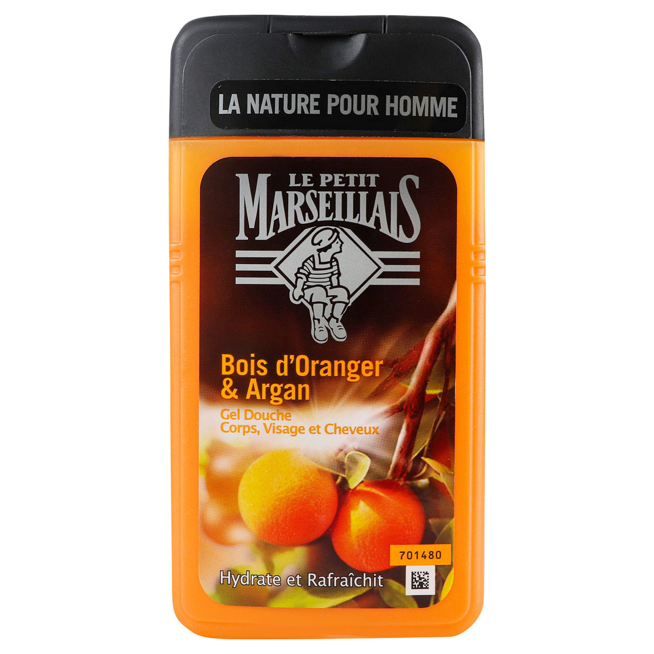 Гель для душу та шампунь LePetit Marseillais 3в1 апельсинове дерево та арганія для чоловіків 250мл