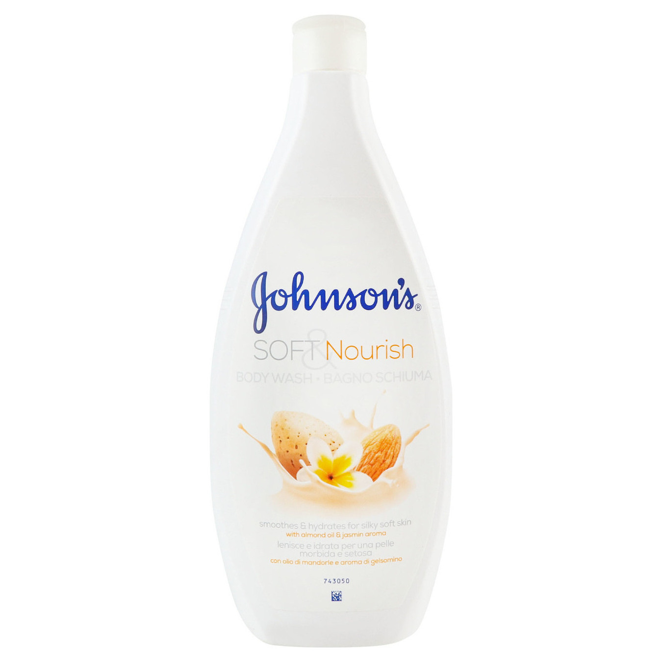 Гель для душу Johnson's Soft & Nourish з олією мигдалю та ароматом жасміну 750мл
