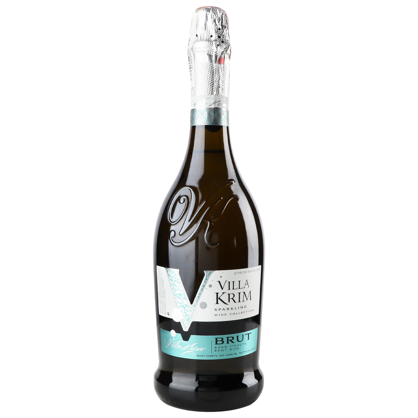 Вино ігристе Villa Krim Brut біле сухе 10-13,5% 0,75л