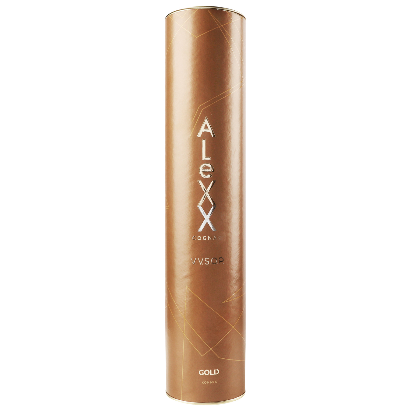 Коньяк Alexx Gold V.S.O.P 40% в подарунковій упаковці 0.5л