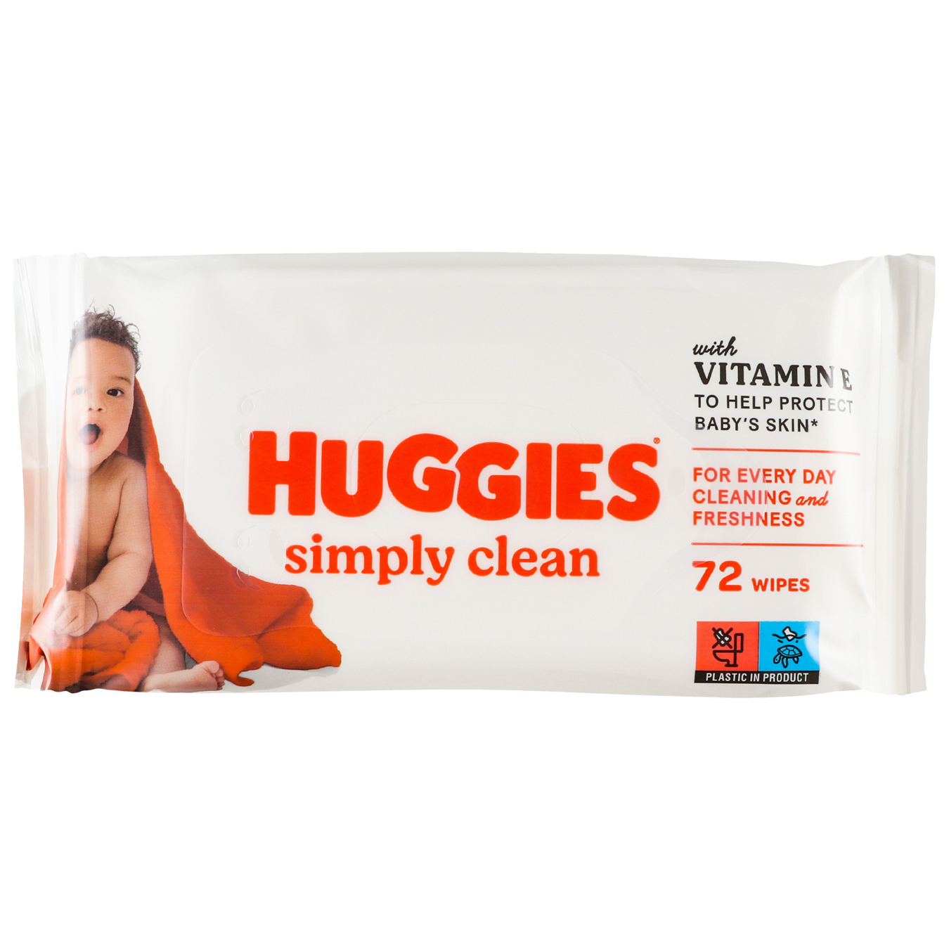 Серветки Huggies Simply Clean вологі 72шт