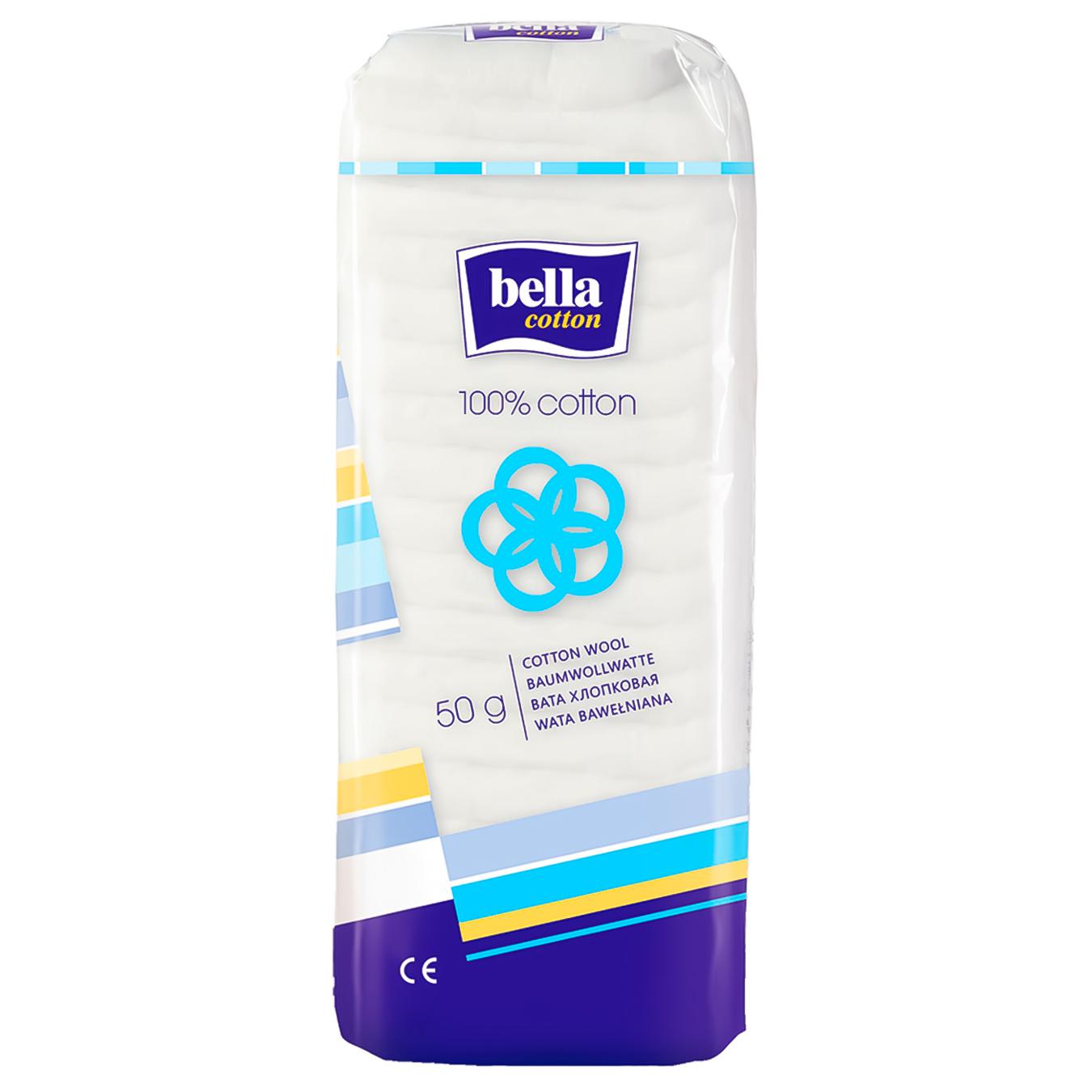 Вата Bella Cotton гігієнична бавовна 100% 50г