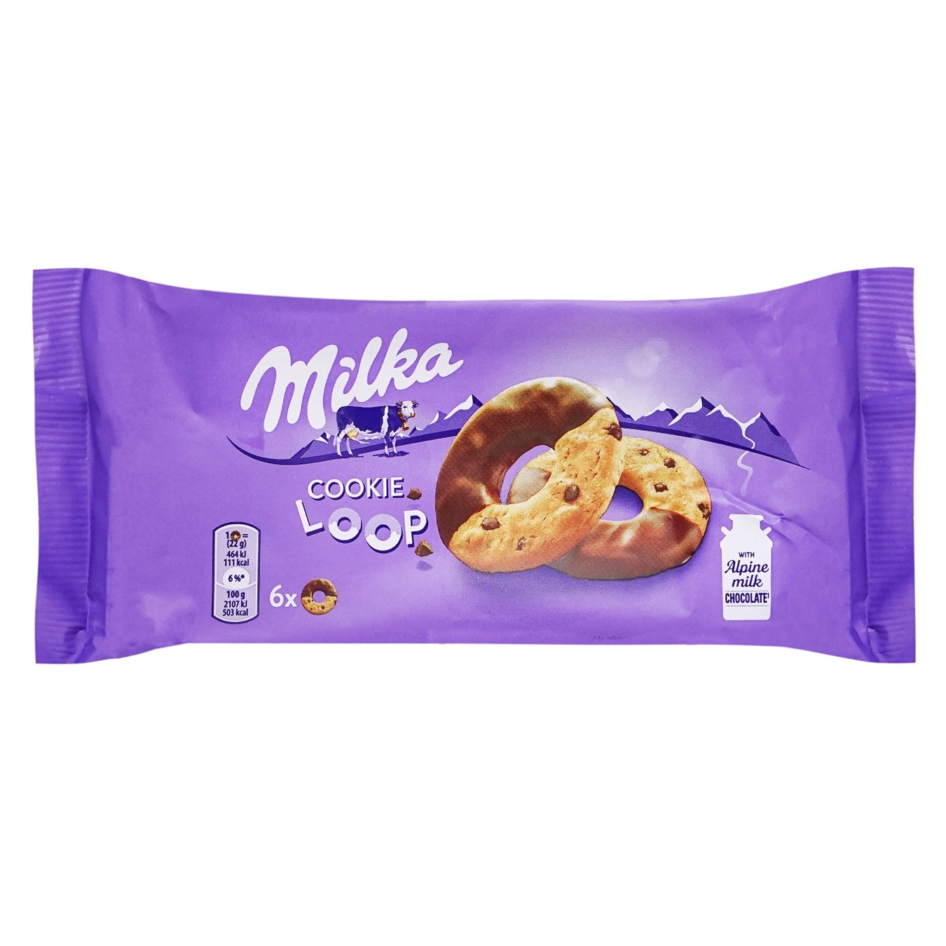 Печиво Milka бісквітне зі шматочками шоколаду 132г