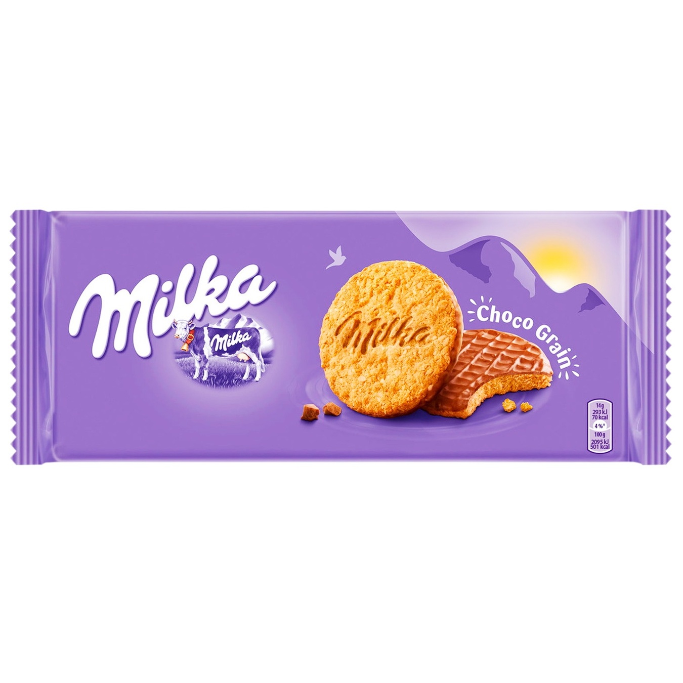 Печиво Milka вівсяне зі шматочками шоколаду 126г