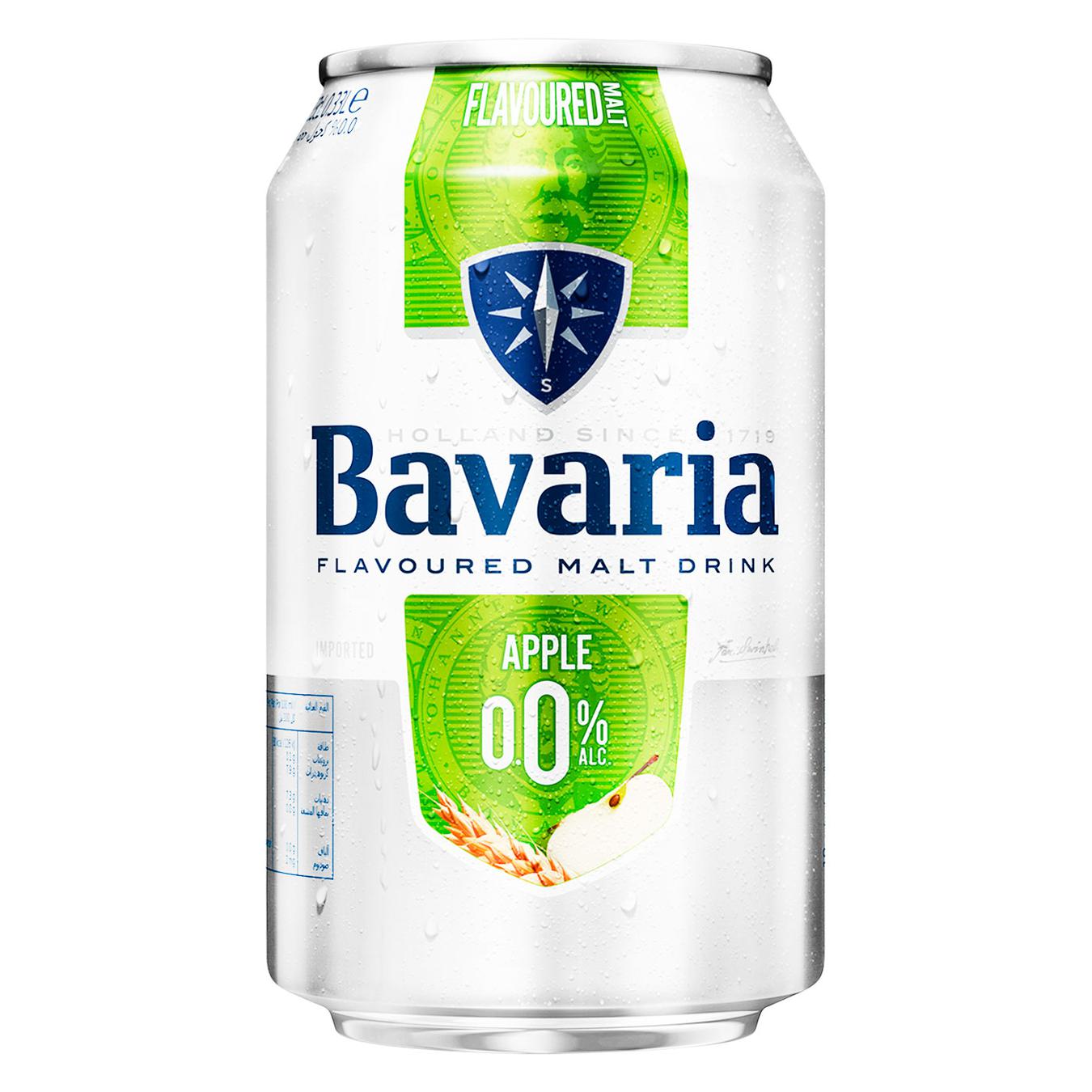 Пиво Техімпорт Баварiя світле яблуко 0% 0,33л