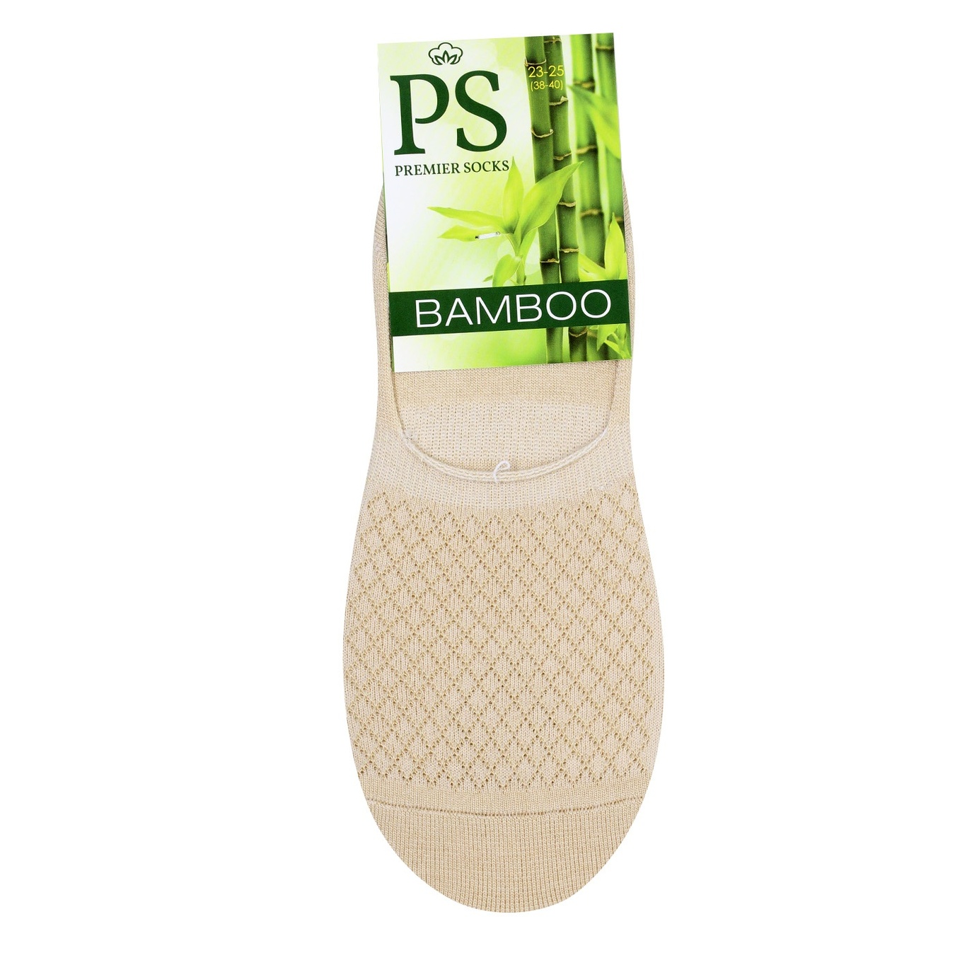 Підслідники жіночі Premier Socks Bamboo кольорові відкриті з силіконом ажурні 23-25р. 2
