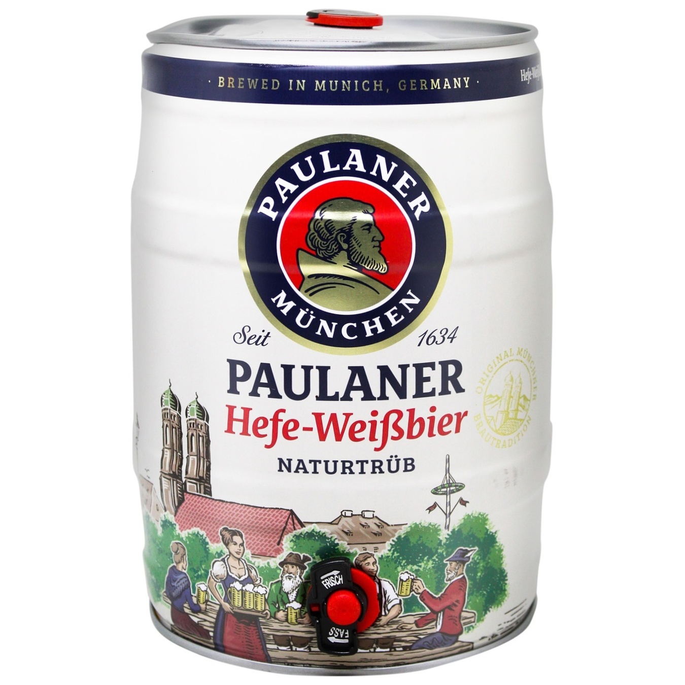 Пиво світле Paulaner Weissbier нефільтроване 5,5% 5л з/б