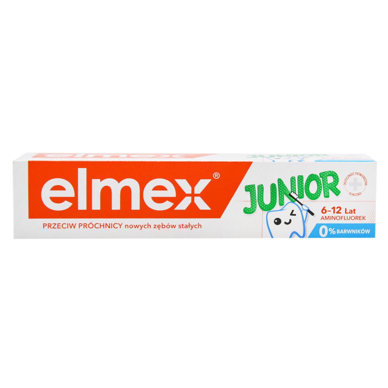 Дитяча зубна паста Elmex юніор для дітей від 6 до 12 років 75мл