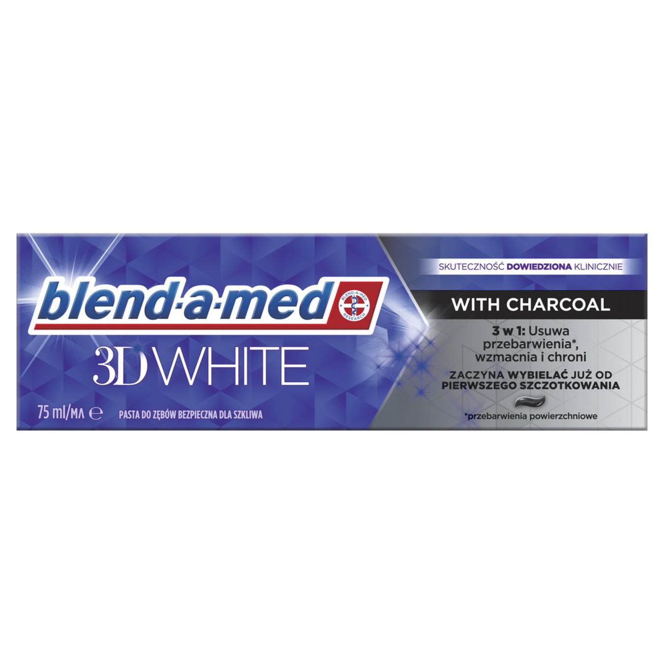 Зубна паста Blend-a-Med з деревним вугіллям 3D White 75мл