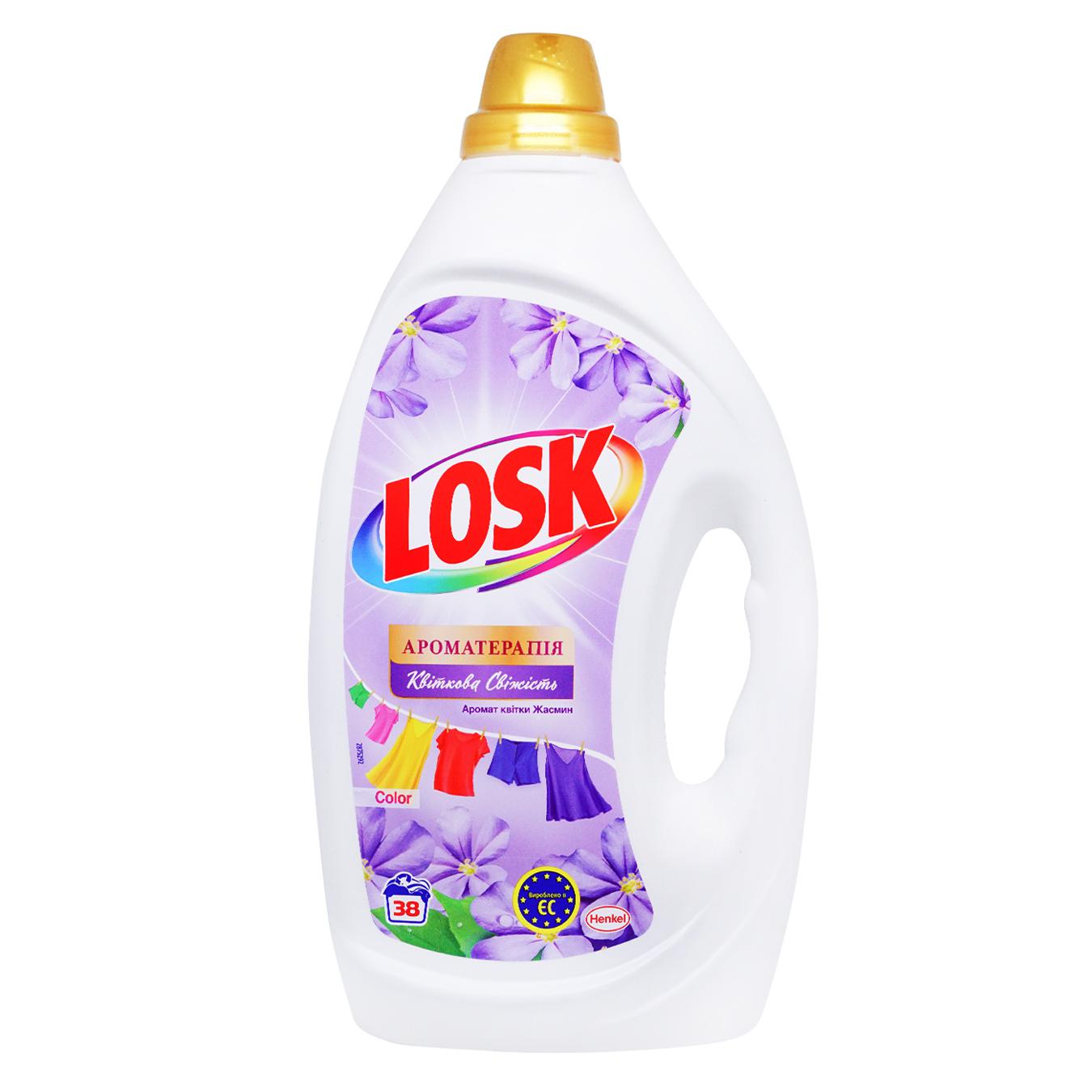 Гель для прання Losk Color Ефірні олії та аромат квітки Жасмін 1,710л
