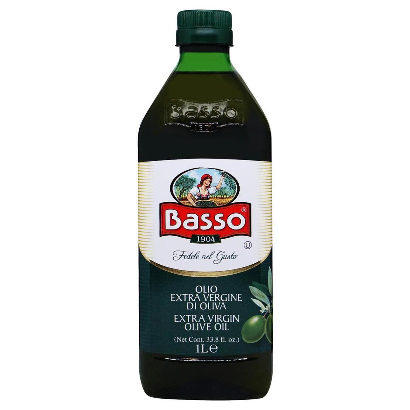 Олія оливкова Basso Extra Virgin 1л пластикова пляшка
