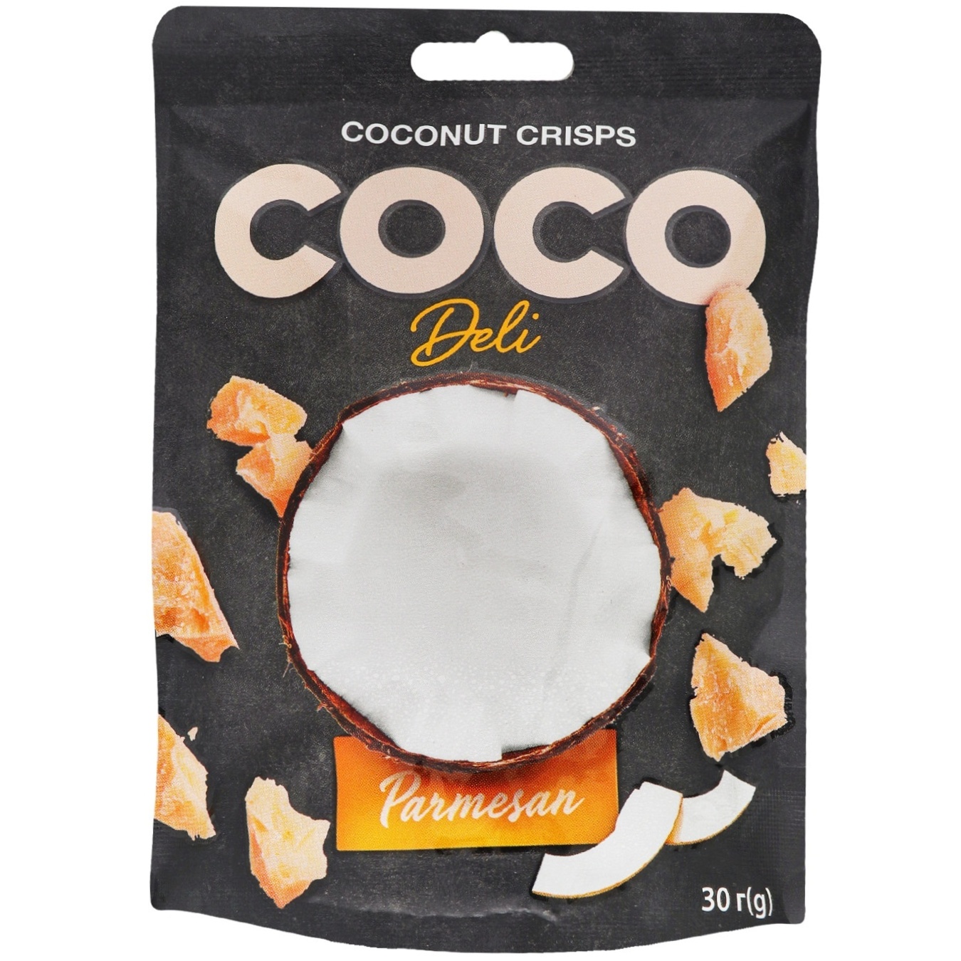 Чіпси Coco Deli солоні кокосові з сиром пармезан 30г