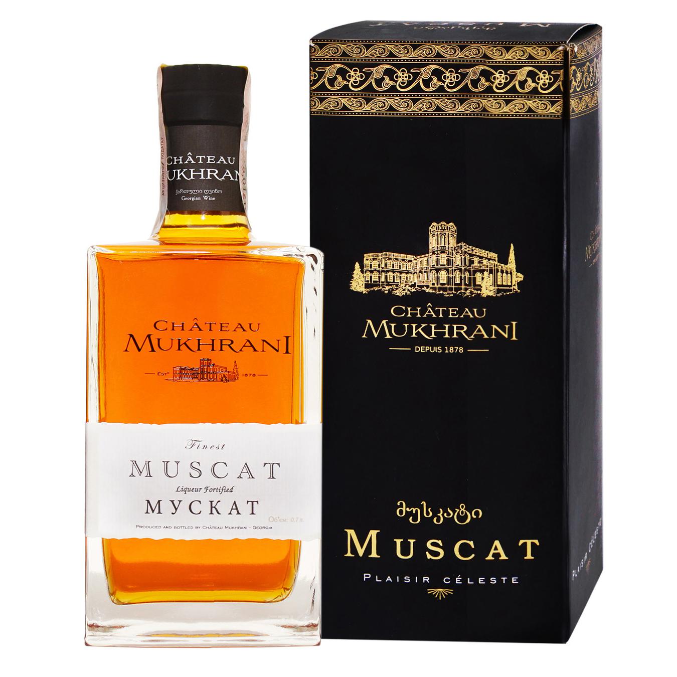 Вино Chateau Mukhrani Muscat біле солодке 18% 0,7л