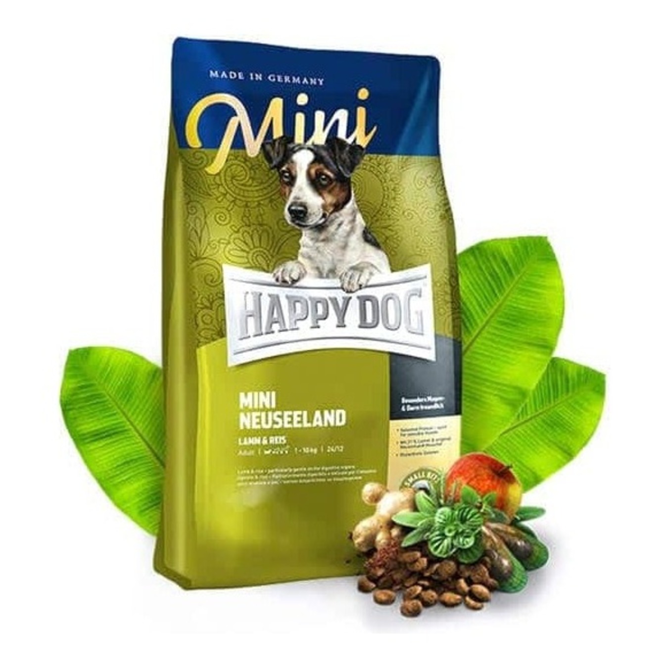Корм для малих порід собак Happy Dog Sens Mini Neuseeland з м'ясом ягня та рисом сухий 800г
