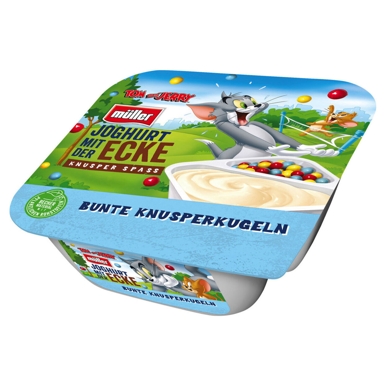 Йогурт Müller Tom & Jerry з добавкою барвисті кульки 3,8% 140 г