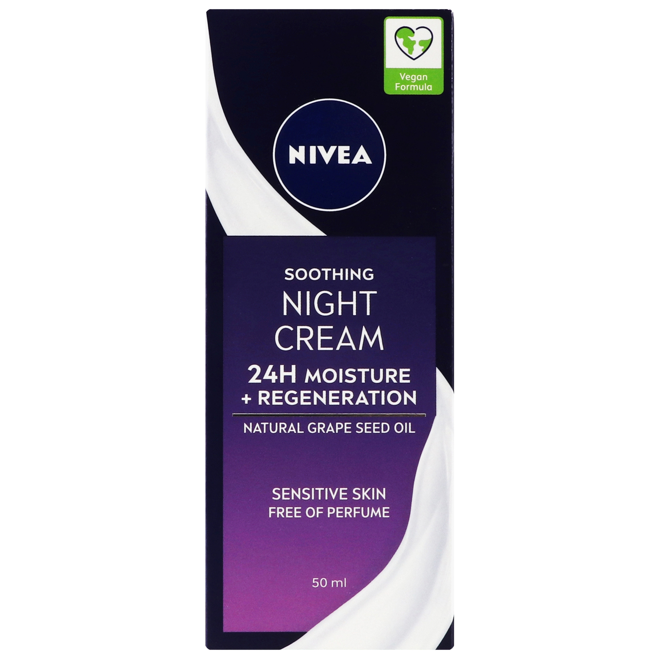 Крем для обличчя Nivea нічний заспокійливий інтенсивне зволоження та регенерація 50мл