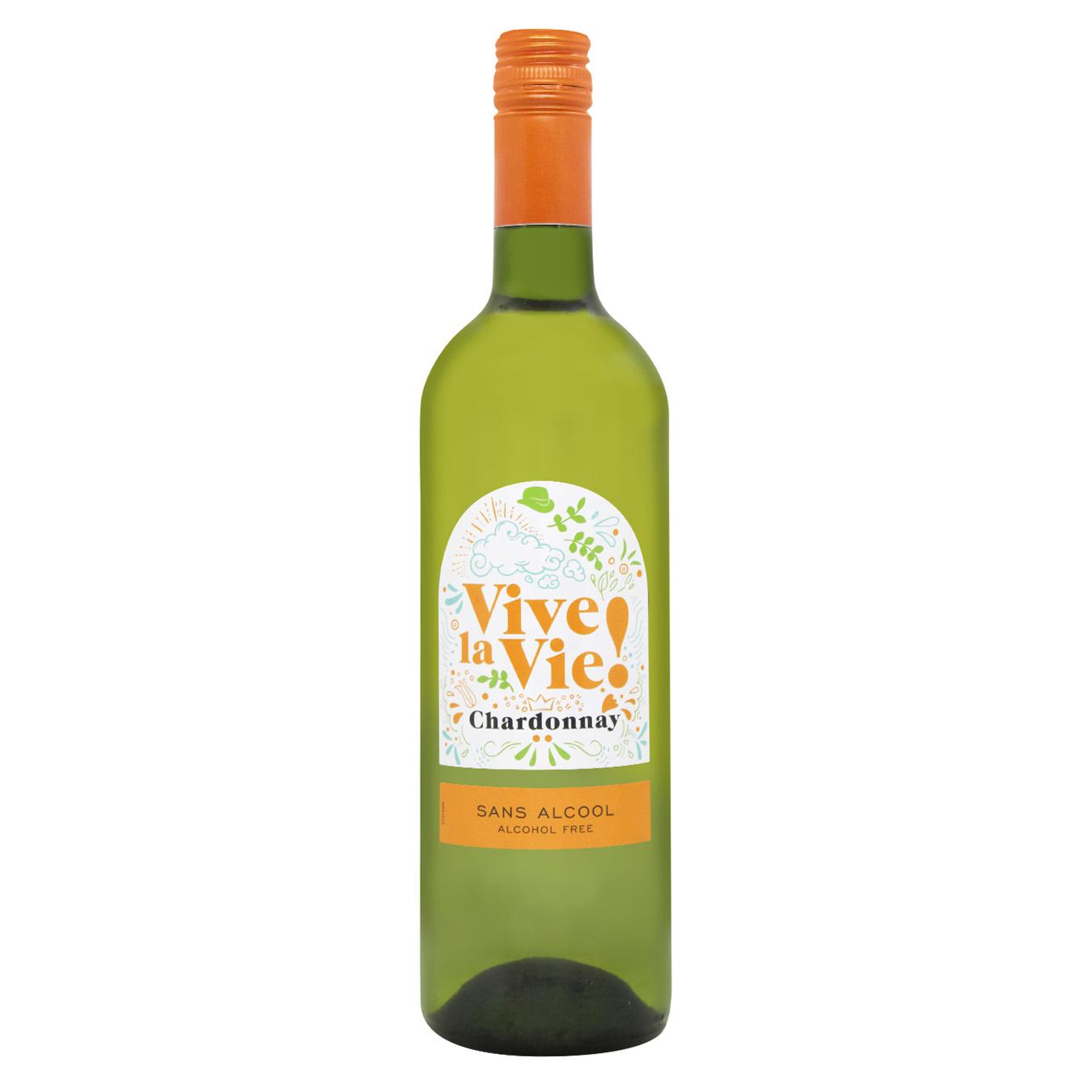 Вино Vive la vie Chardonnay біле 0% 0,75л
