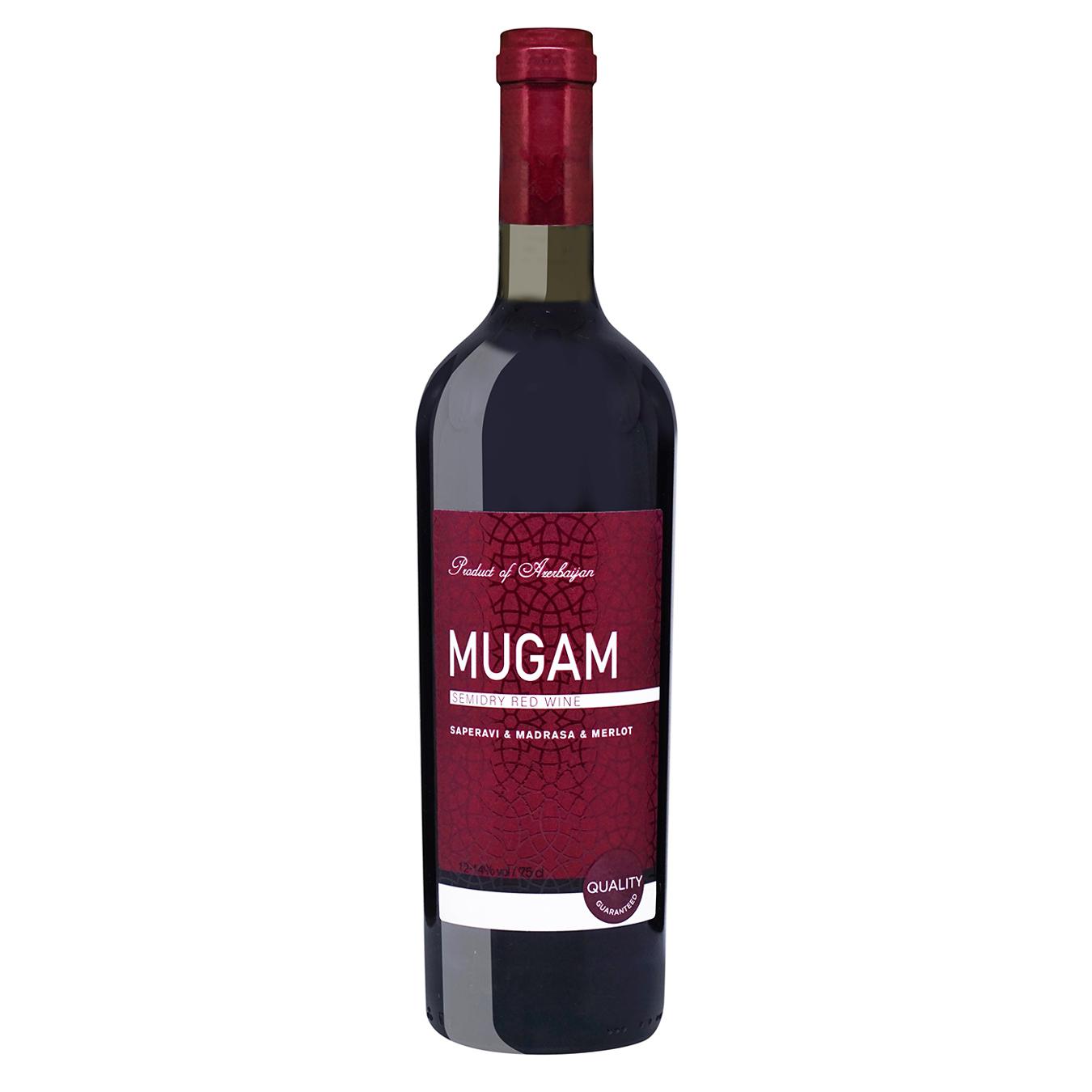 Вино Mugam червоне напівсухе 12-14% 0,75л