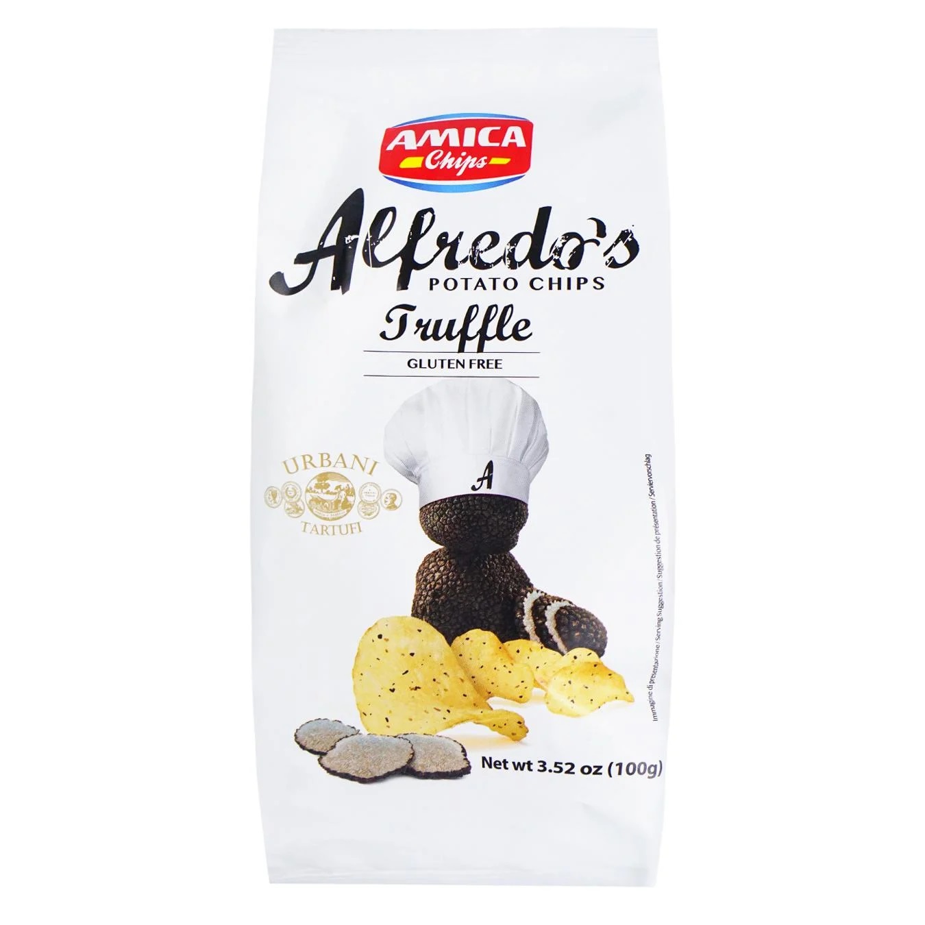 Чіпси картопляні Amica Alfredo's зі смаком чорного трюфеля 100г