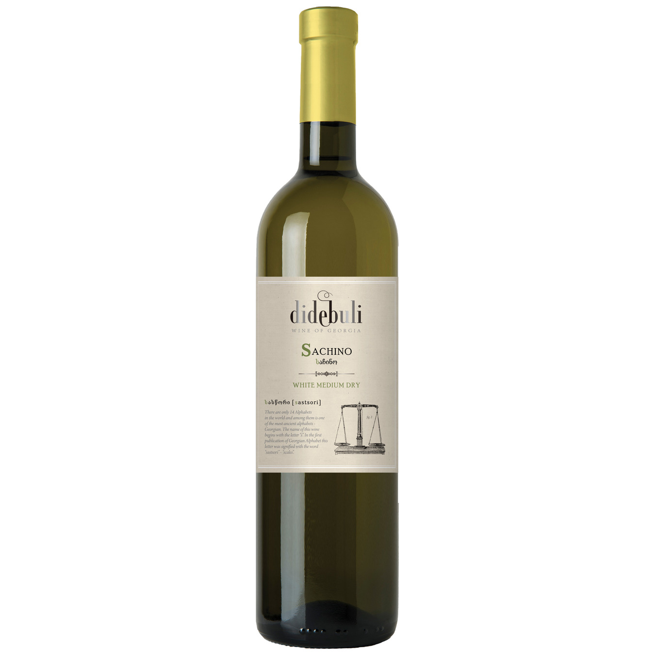 Вино Didebuli Sachino біле напівсухе 11% 0,75л