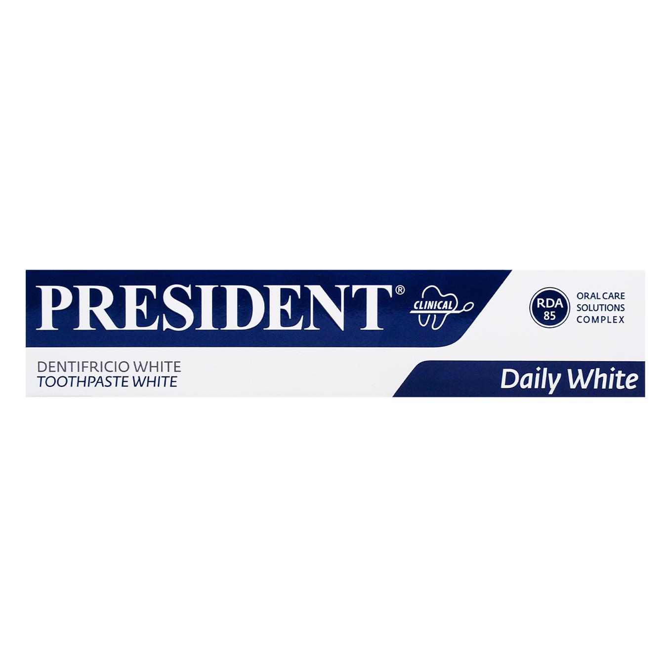 Паста зубна President white 75мл