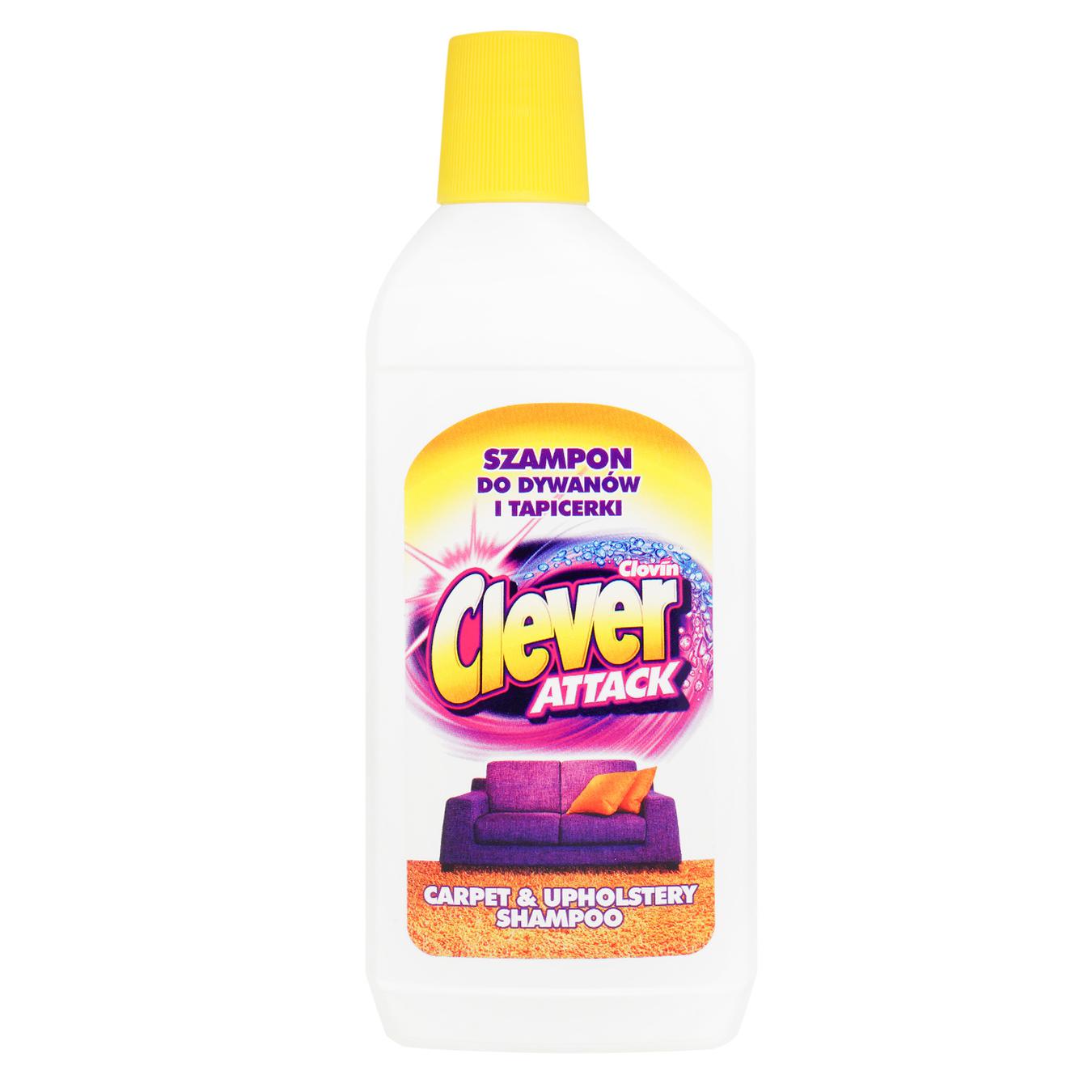 Засіб Clever Attack для чищення килимів та оббивки шампунь 500мл