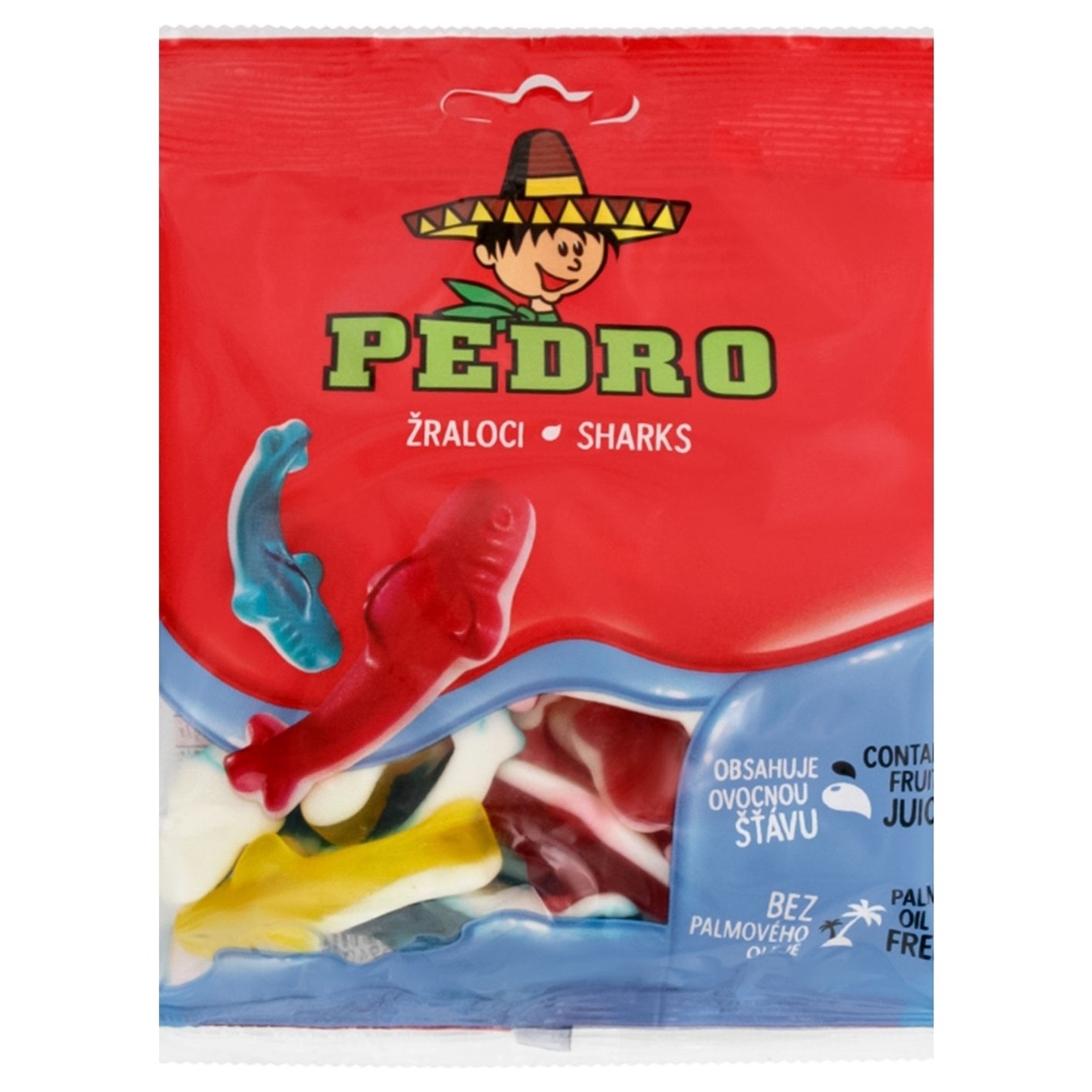 Жувальні цукерки Pedro Акули 80г 