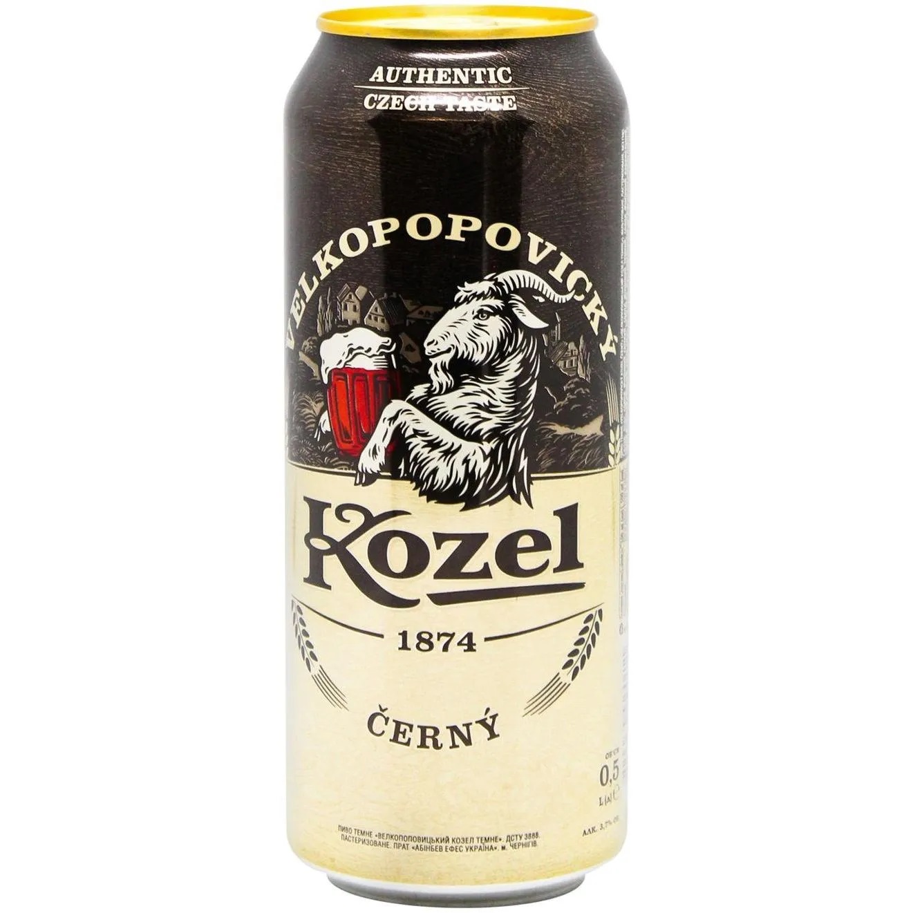 Пиво Velkopopovicky Kozel темне 3,8% 0,5л