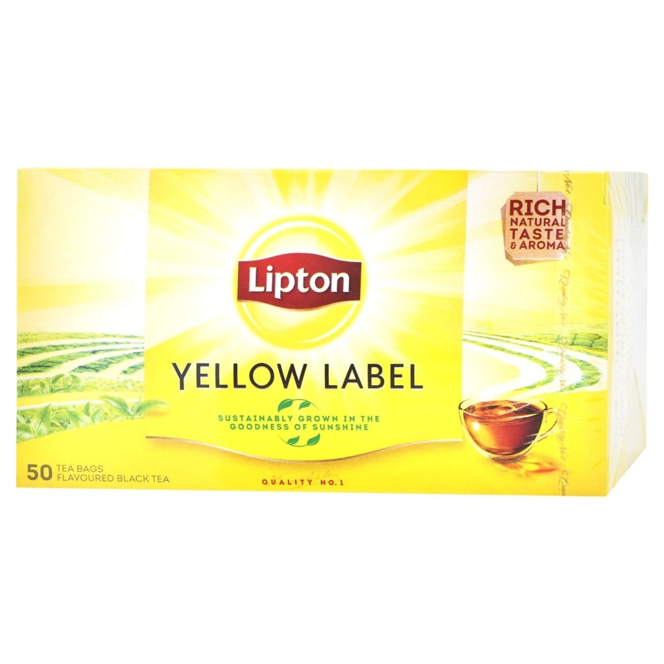 Чай чорний Lipton Yellow Label байховий ароматизований 50шт