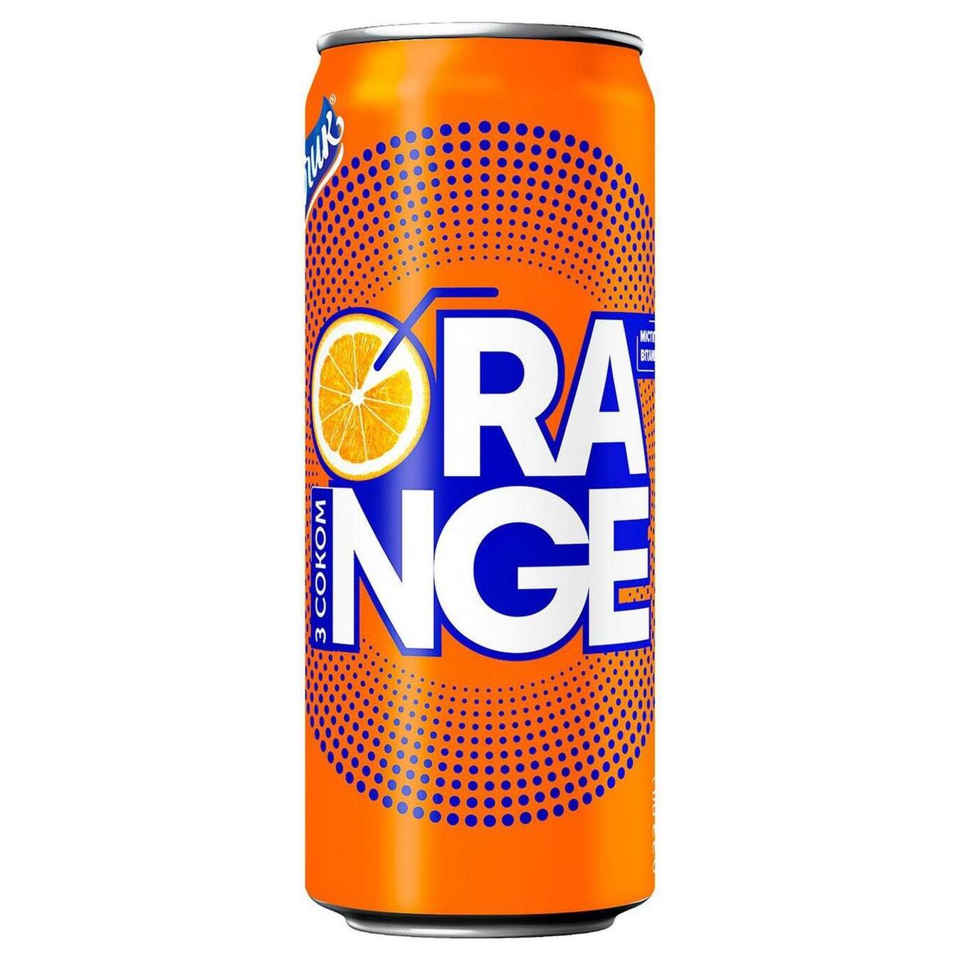 Напій газований Живчик Orange 0,33л залізна банка