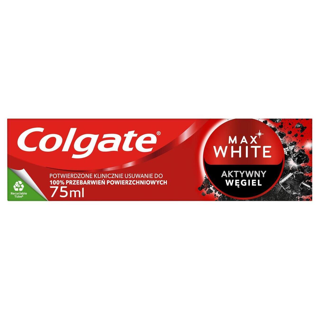 Зубна паста Colgate max white з вугіллям 75мл