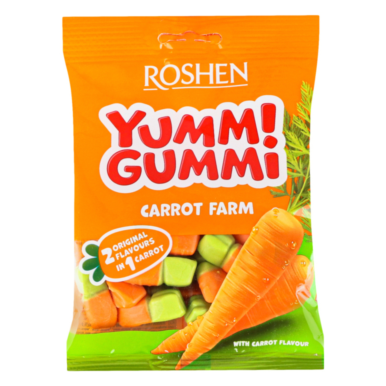 Цукерки желейні Roshen Yummi Gummi Carrots 70г