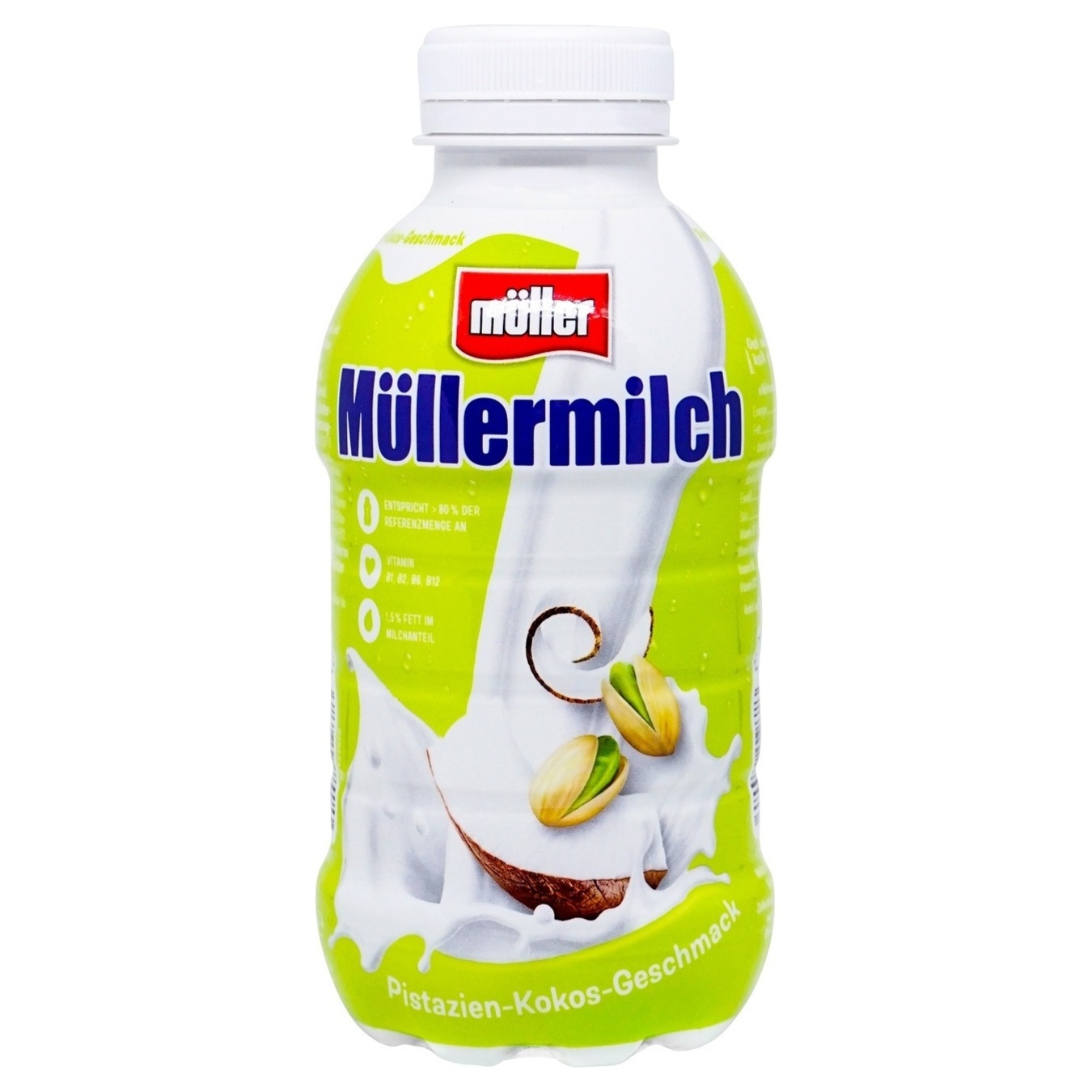 Напій молочний ароматизований MÜLLER 1,5% Фісташка-Кокос 400мл