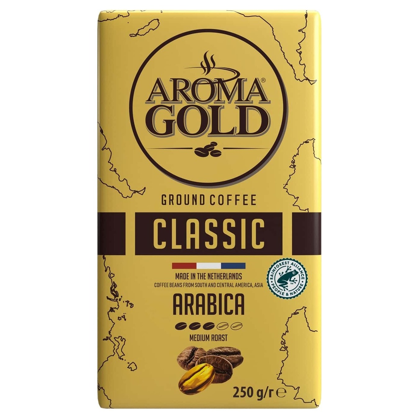 Кава Aroma Gold Arabica мелена 250г в/у