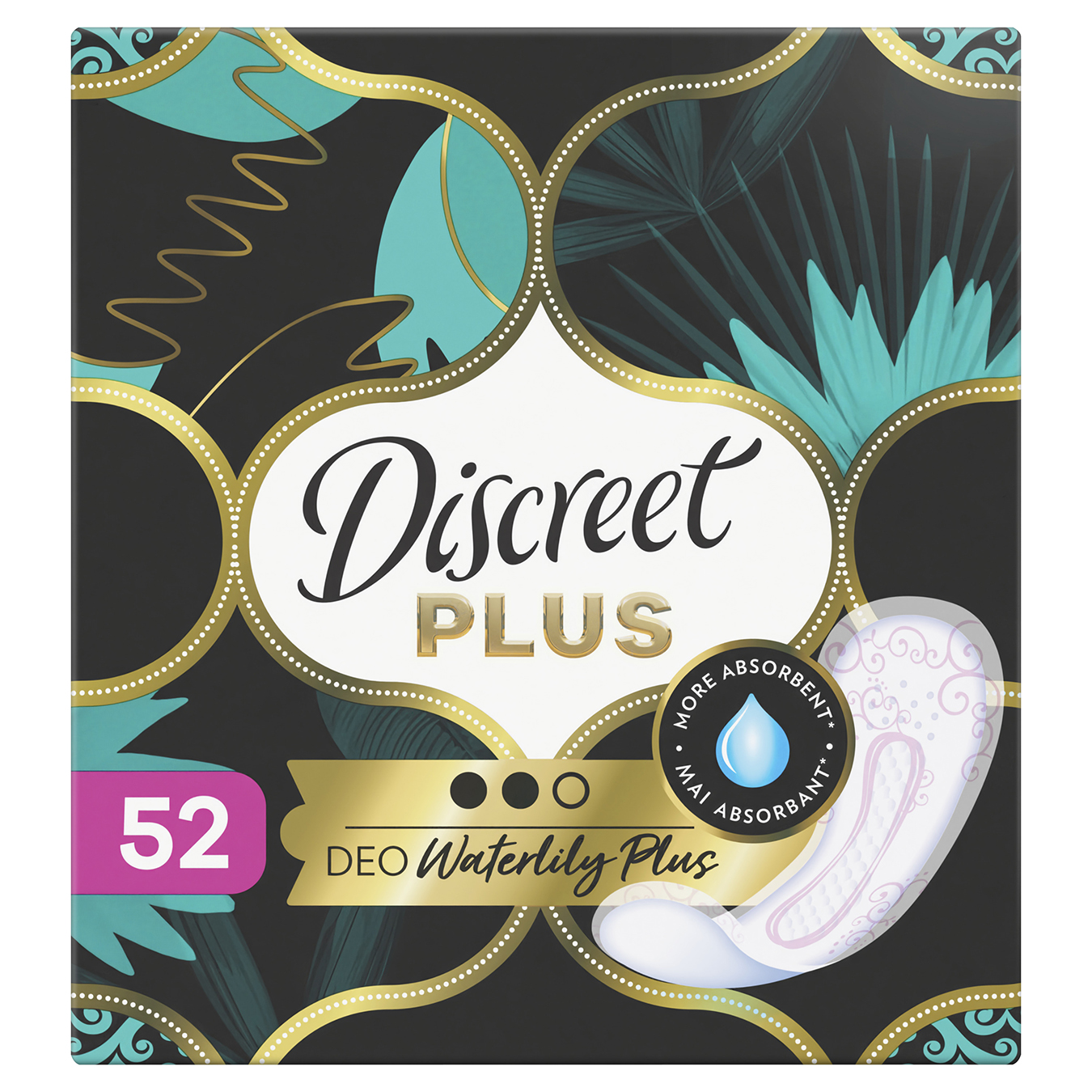 Прокладки Discreet Plus Deo Water Lily Plus Щоденні гігієнічні 50шт