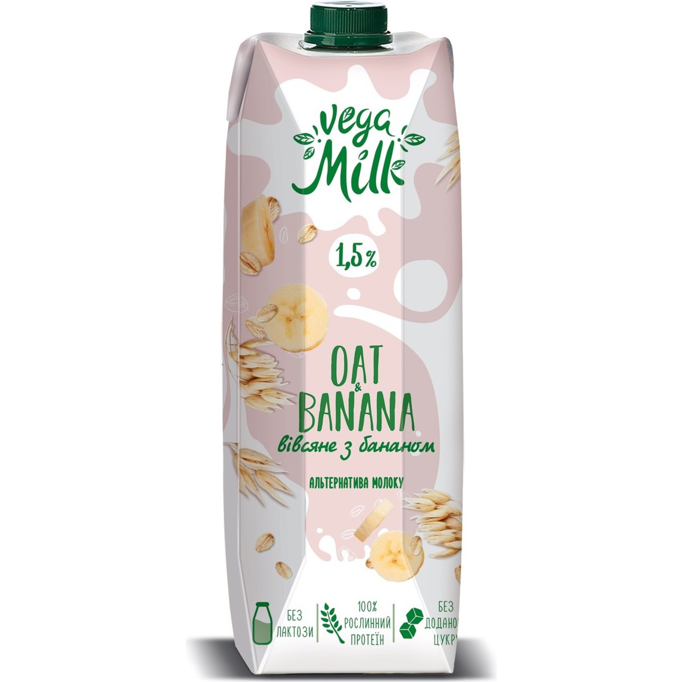 Напій Вівсяний з бананом Vega Milk без цукру 1.5% 0,95л