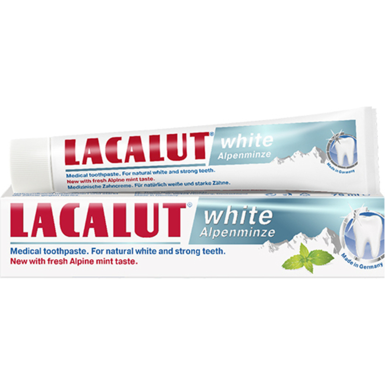 Зубна паста Lacalut White Альпійська м'ята 75мл