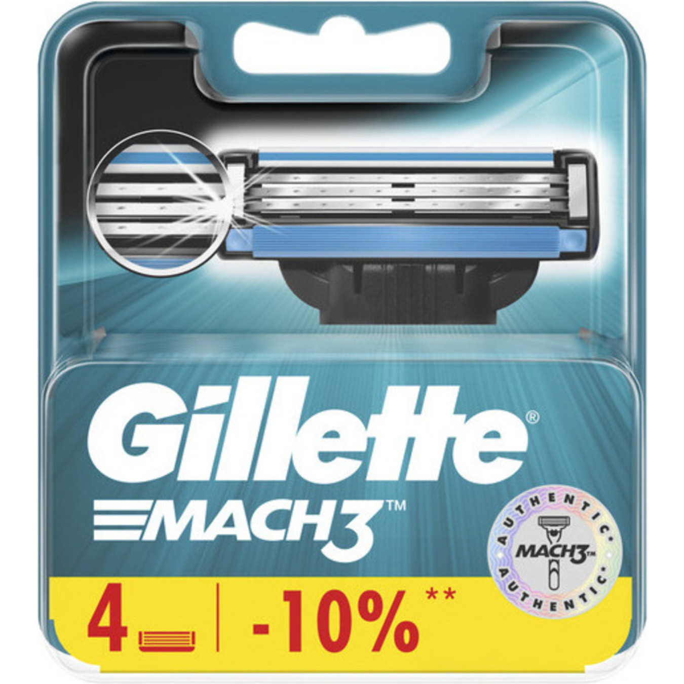 Картриджі для гоління Gillette Mach 3 змінні 4шт