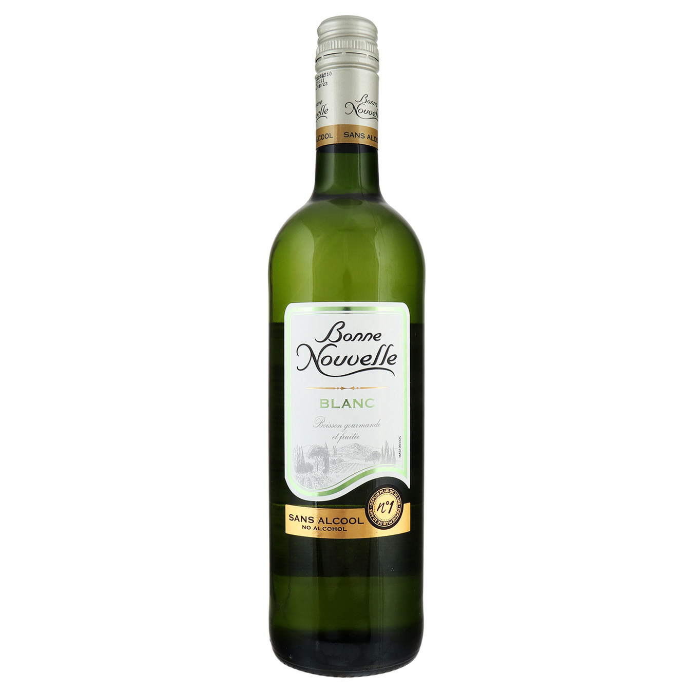 Напій безалкогольний на основі вина Bonne Nouvelle білий напівсолодкий 0,75л