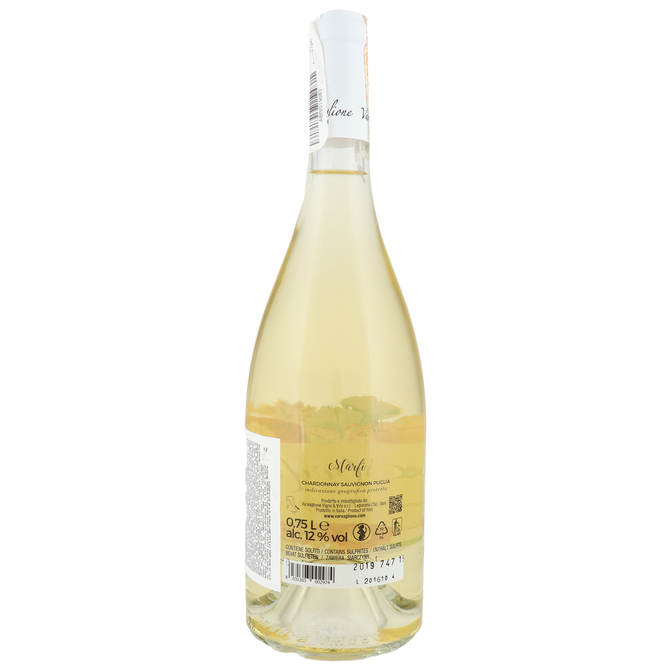 Вино Marfi Chardonnay Sauvignon Puglia IGP біле напівсухе 12% 0,75л 2