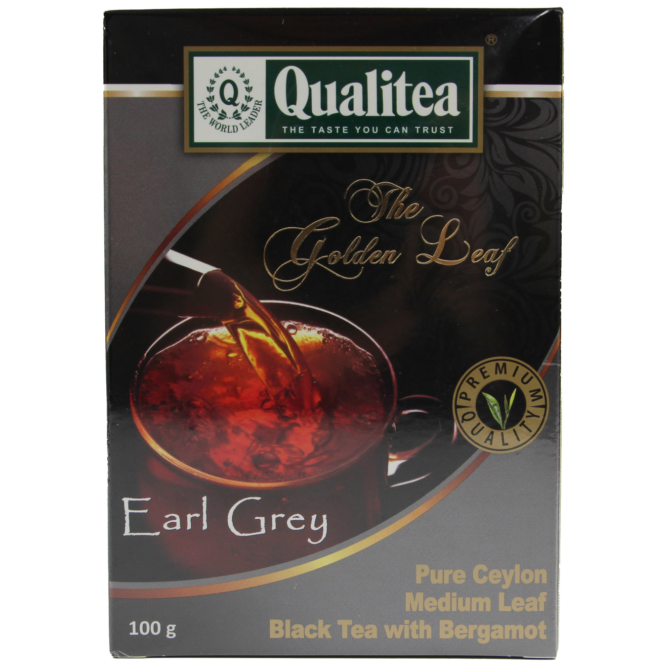 Чай чорний Qualitea Earl Grey середньолистовий 100г