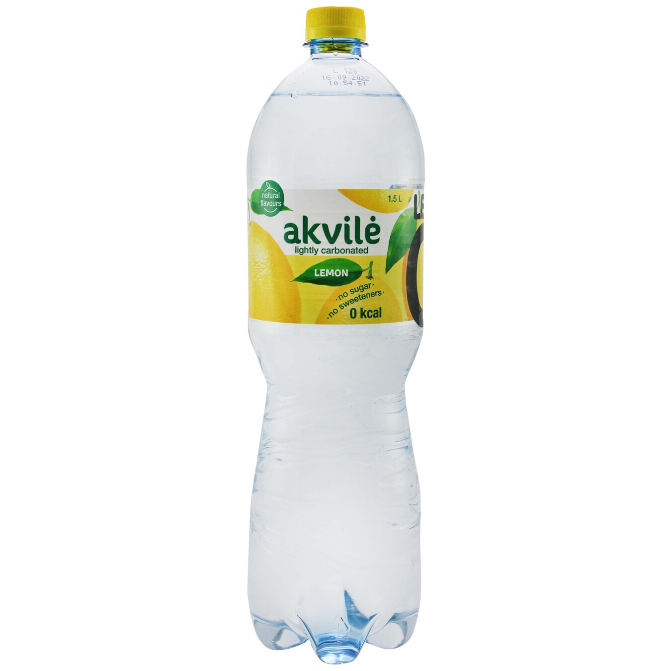 Вода мінеральна Akvile Лимон слабогазована 1.5л