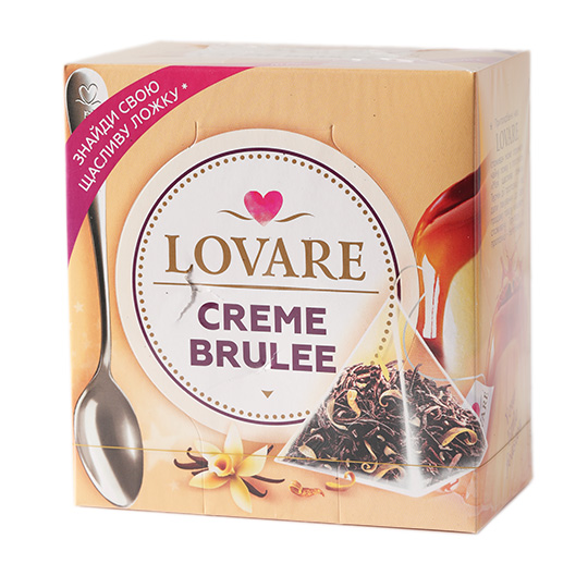 Чай чорний Lovare Creme Brulee листовий байховий в пірамідках 15шт 2г